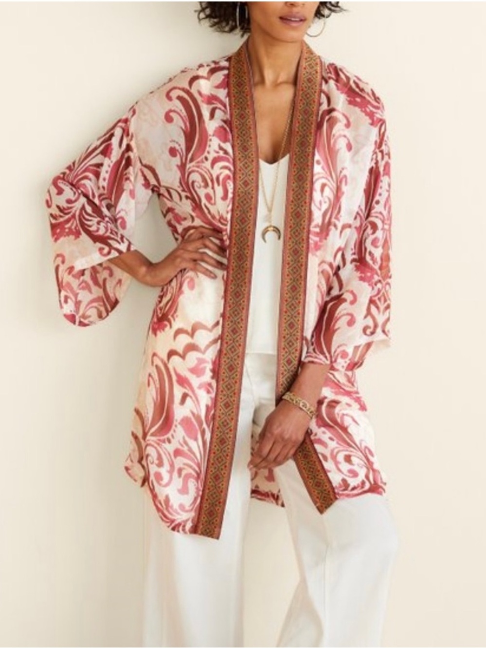 Soft Surroundings Jakarta Kimono Tunic - S/M